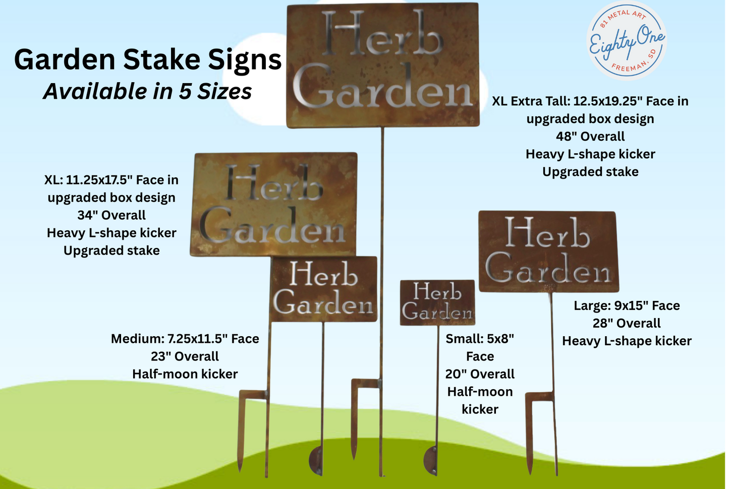 Hoeing Ain't Easy Metal Garden Stake 20 to 48 Inches Tall