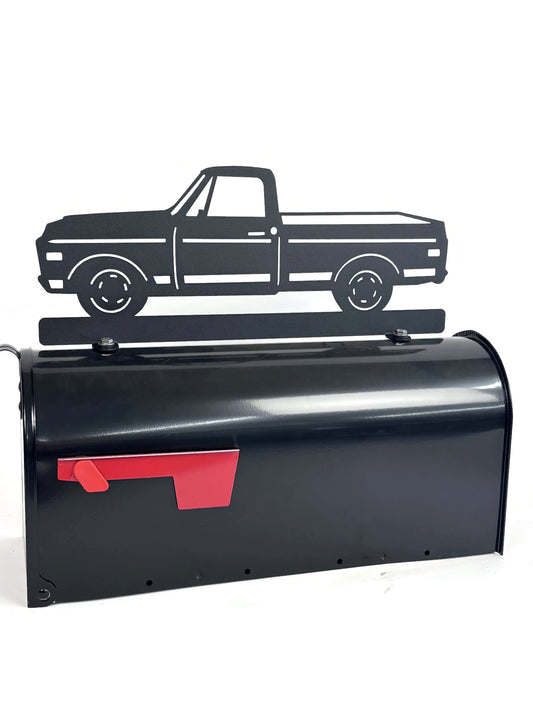 Vintage Chevy Pickup Metal Mailbox Topper 17 Inches Wide - Does Not Include a Mailbox