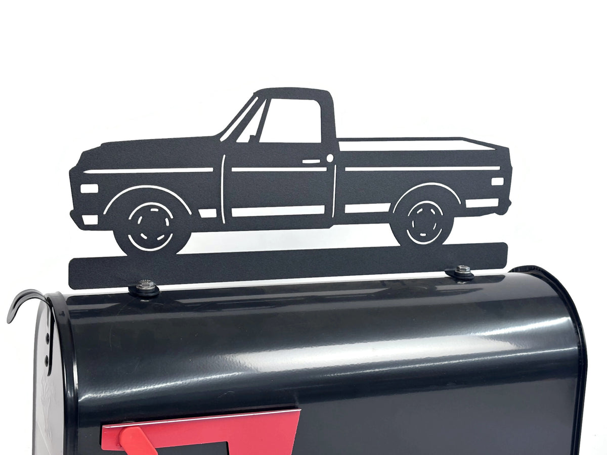 Vintage Chevy Pickup Metal Mailbox Topper 17 Inches Wide - Does Not Include a Mailbox