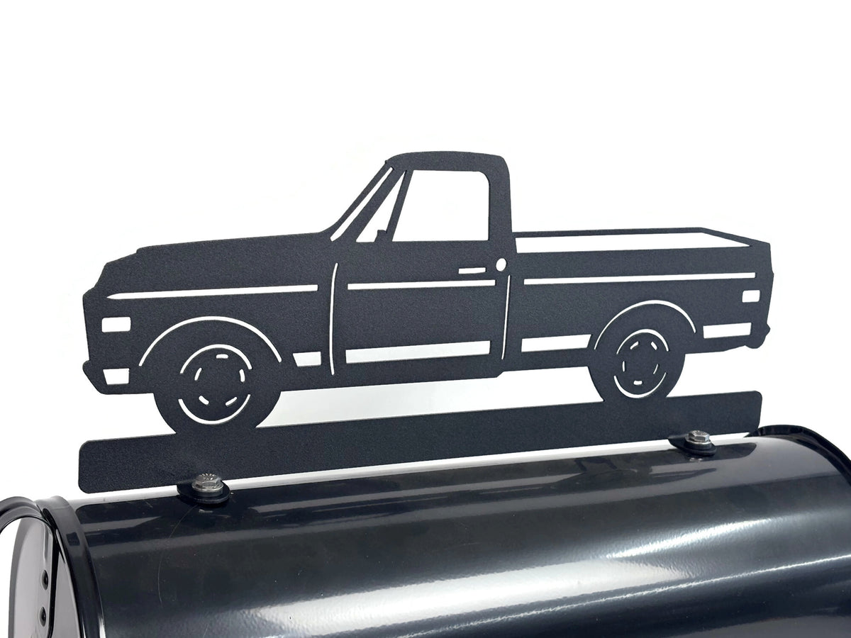 Vintage Chevy Pickup Metal Mailbox Topper 17 Inches Wide - Does Not Include a Mailbox