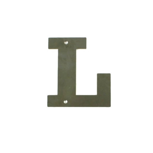Metal Letters and Numbers Blocky Square Font 4" Tall Raw & Rust