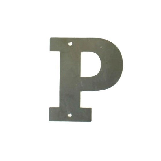 Metal Letters and Numbers Blocky Square Font 4" Tall Raw & Rust