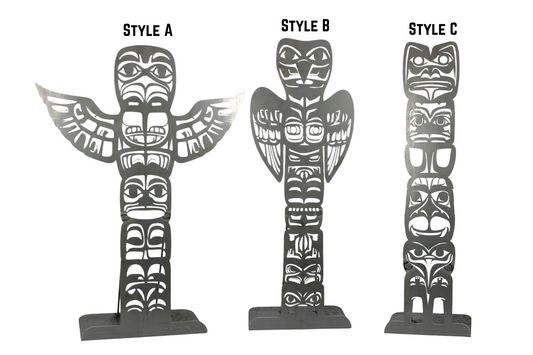 Metal Totem Pole Yard Stake Stand 34 Inches Tall