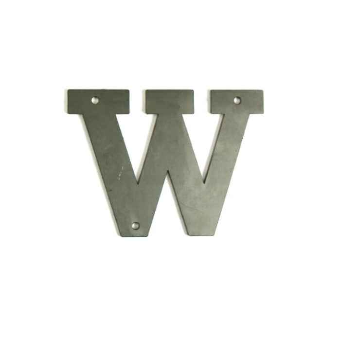 Metal Letters and Numbers Blocky Square Font 4" Tall Raw & Rust