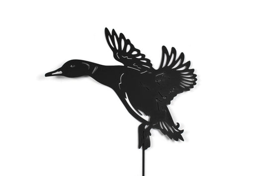 Flying Duck Metal Pond Stake 32 Inches Tall