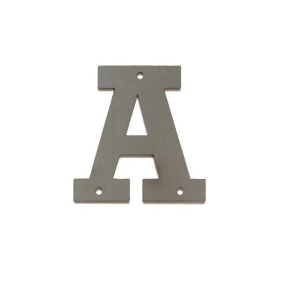 Metal Letters and Numbers Blocky Square Font 4" Tall Raw & Rust