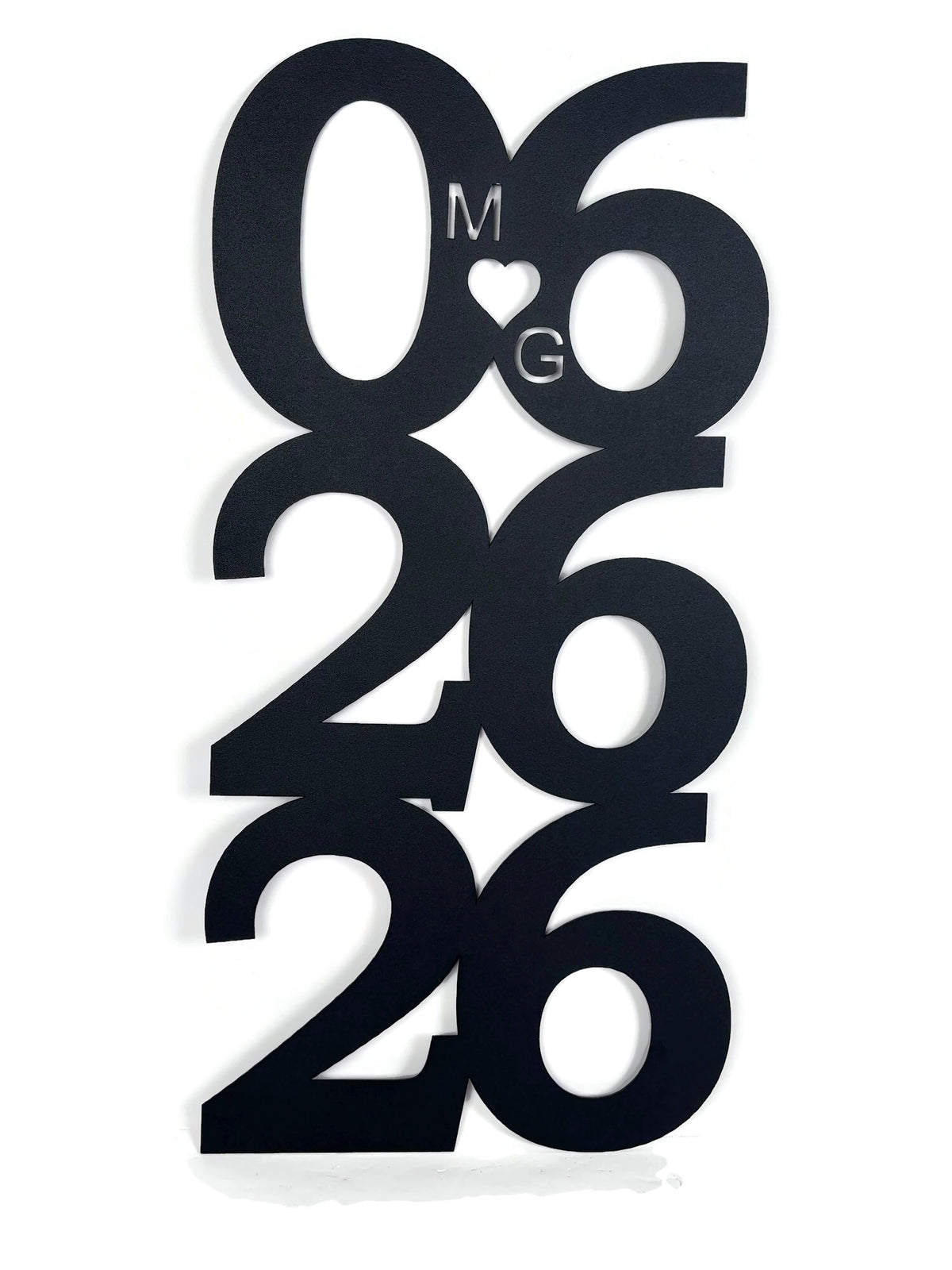 Anniversary Wedding or Special Date Custom Metal Sign 22 Inches Tall