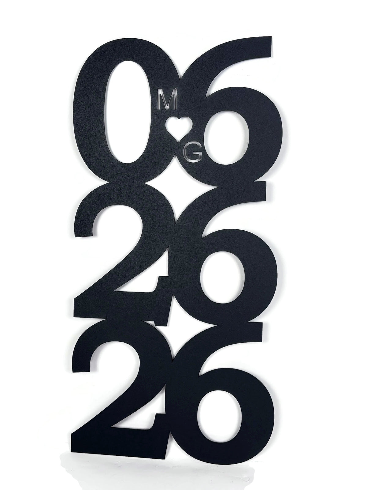 Anniversary Wedding or Special Date Custom Metal Sign 22 Inches Tall