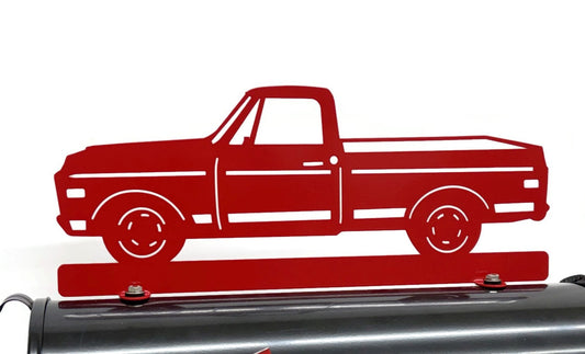 Vintage Chevy Pickup Metal Mailbox Topper 17 Inches Wide - Does Not Include a Mailbox