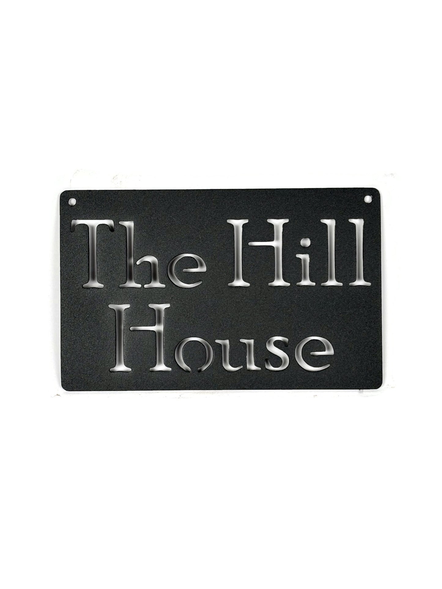 Metal Hanging Sign for Garden Custom Text 8 to 25 Inches Wide