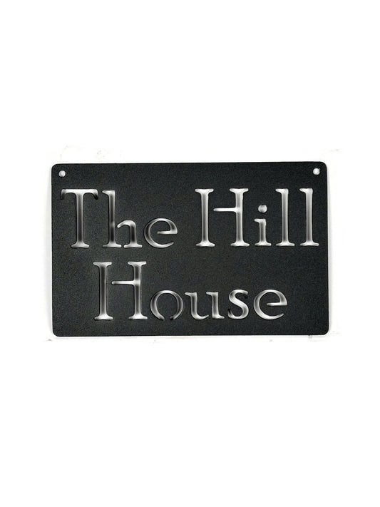 Metal Hanging Sign for Garden Custom Text 8 to 25 Inches Wide