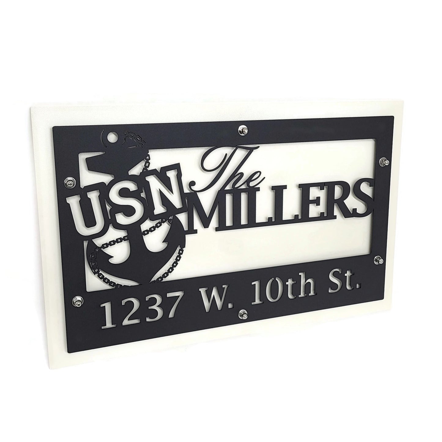 US Navy Chief Petty Officer Anchor CPO Custom Family Name Address Sign 24x15 Inches - Officially Licensed Seller