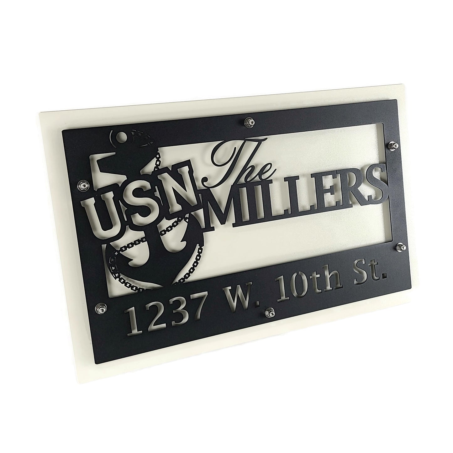 US Navy Chief Petty Officer Anchor CPO Custom Family Name Address Sign 24x15 Inches - Officially Licensed Seller