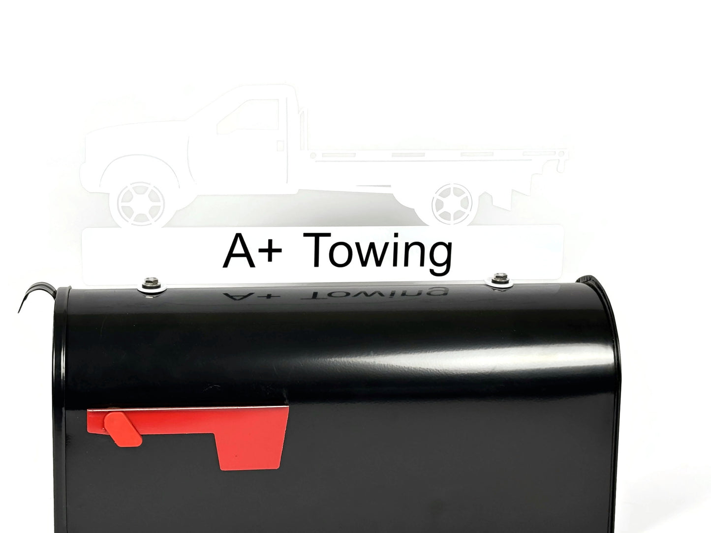 Flatbed Truck Personalized Metal Mailbox Topper 17 Inches Wide - Does Not Include a Mailbox