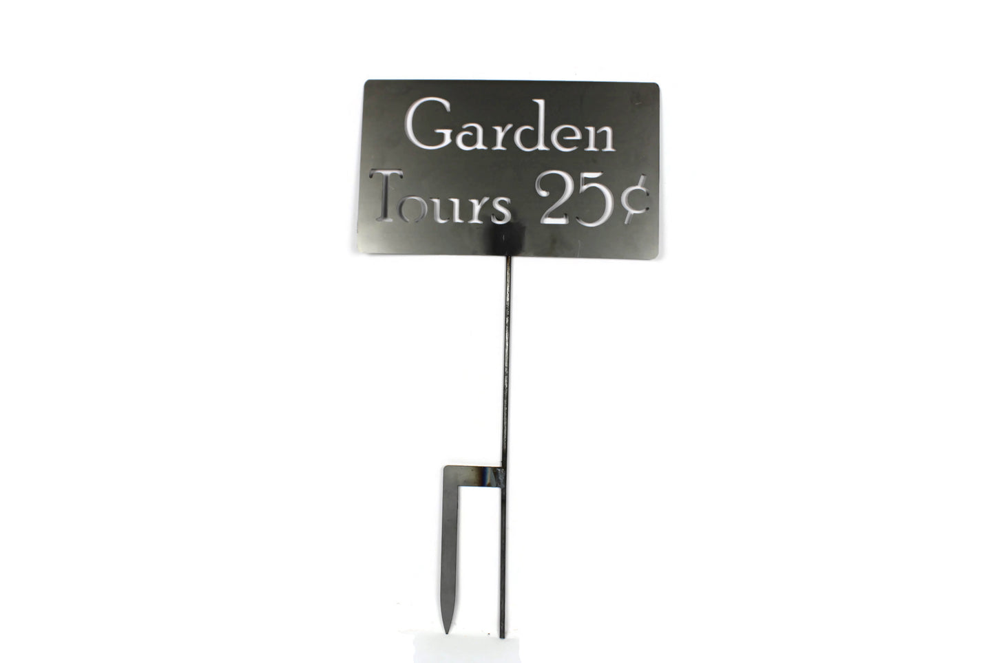 Garden Tours 25-cents Metal Yard Sign 20 to 48 Inches Tall