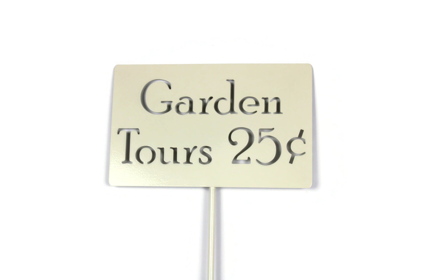 Garden Tours 25-cents Metal Yard Sign 20 to 48 Inches Tall
