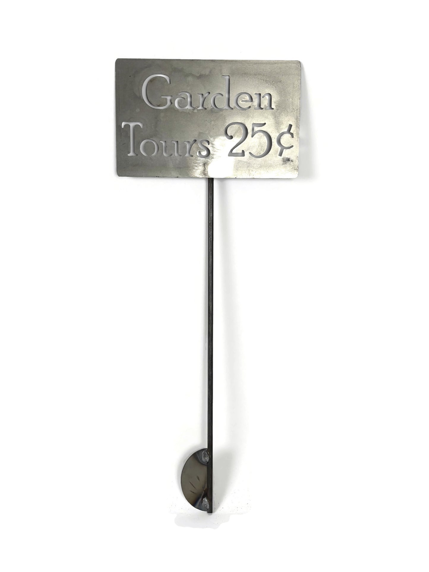 Garden Tours 25-cents Metal Yard Sign 20 to 48 Inches Tall