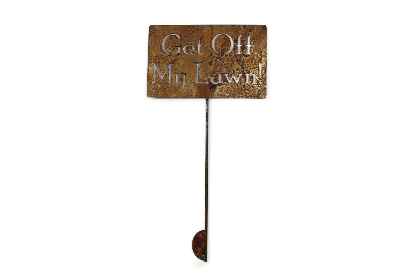 Get Off My Lawn! Metal Yard Stake 20 to 48 Inches Tall