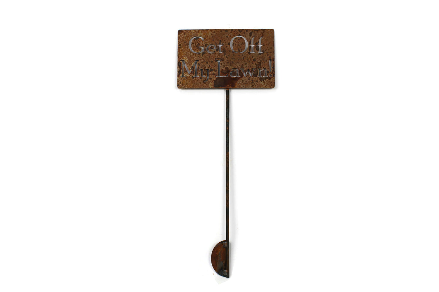 Get Off My Lawn! Metal Yard Stake 20 to 48 Inches Tall