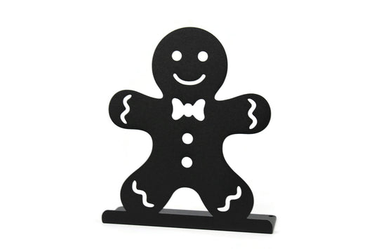Metal Gingerbread Man Stand 7.5” Tall
