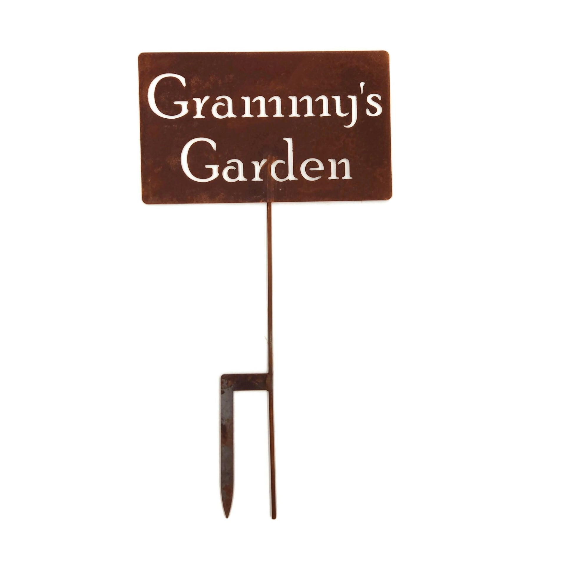 Grammy's Garden large rusty garden stake sign