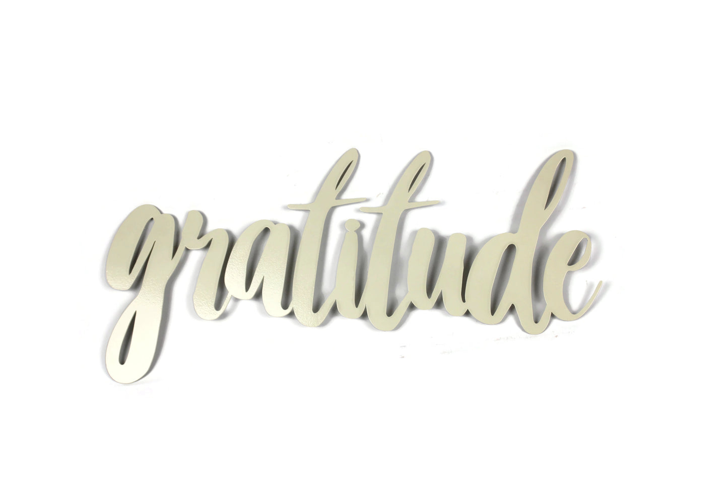 gratitude Metal Script Word Sign 15 to 17.5 Inches Wide