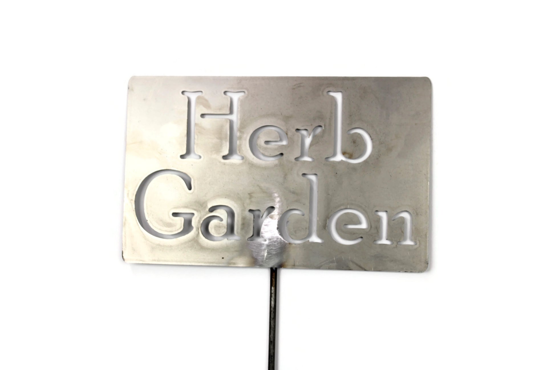 Herb Garden raw steel garden stake sign