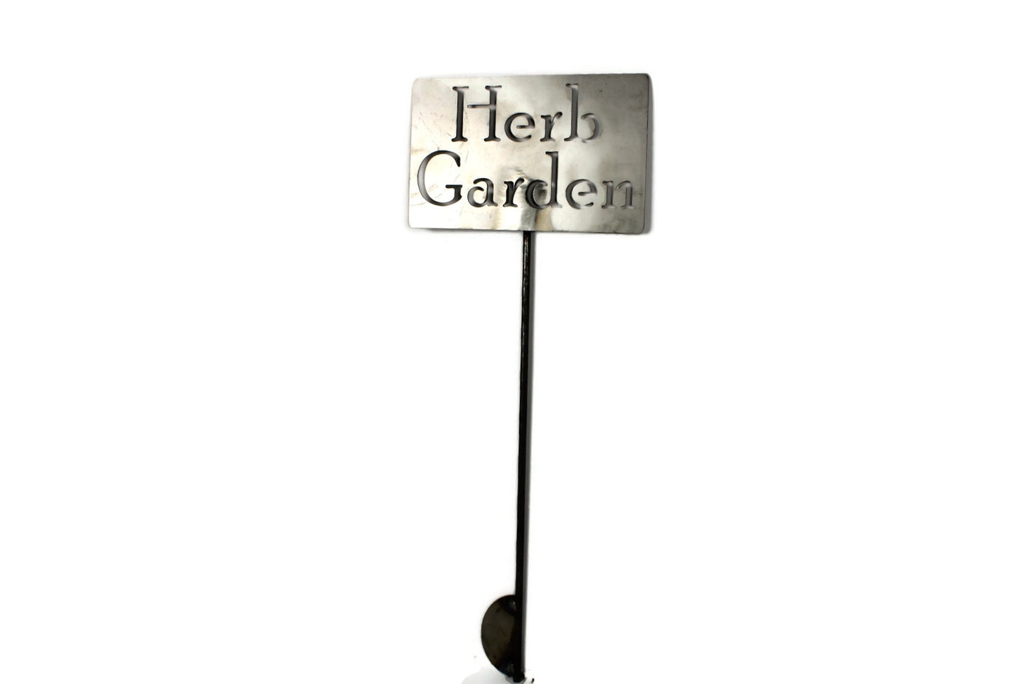 Herb Garden raw steel garden stake sign