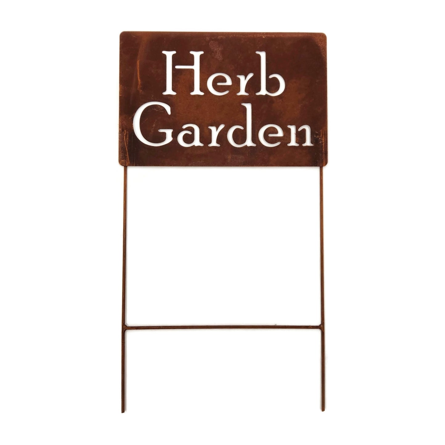 Herb Garden extra large rusty garden stake sign