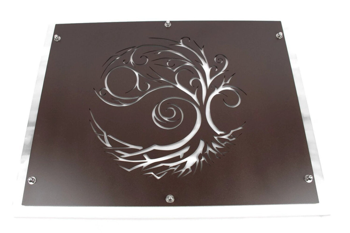 Starry Night Windblown Tree and Roots Layered Metal Wall Art 20x25 Inches