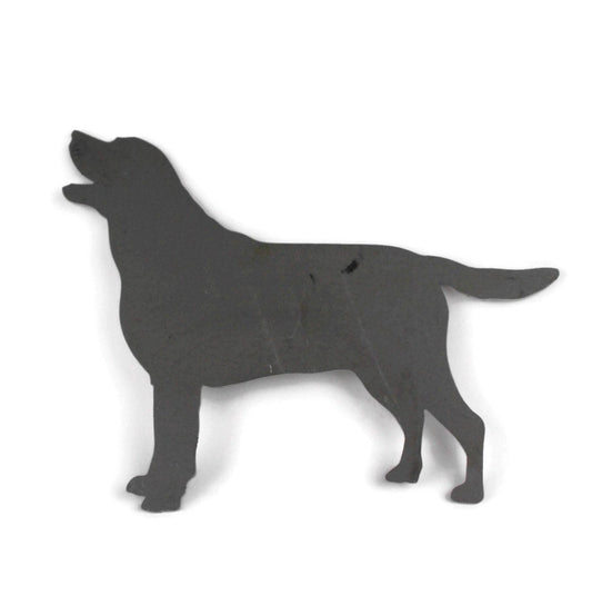 Labrador shape raw steel metal cut out