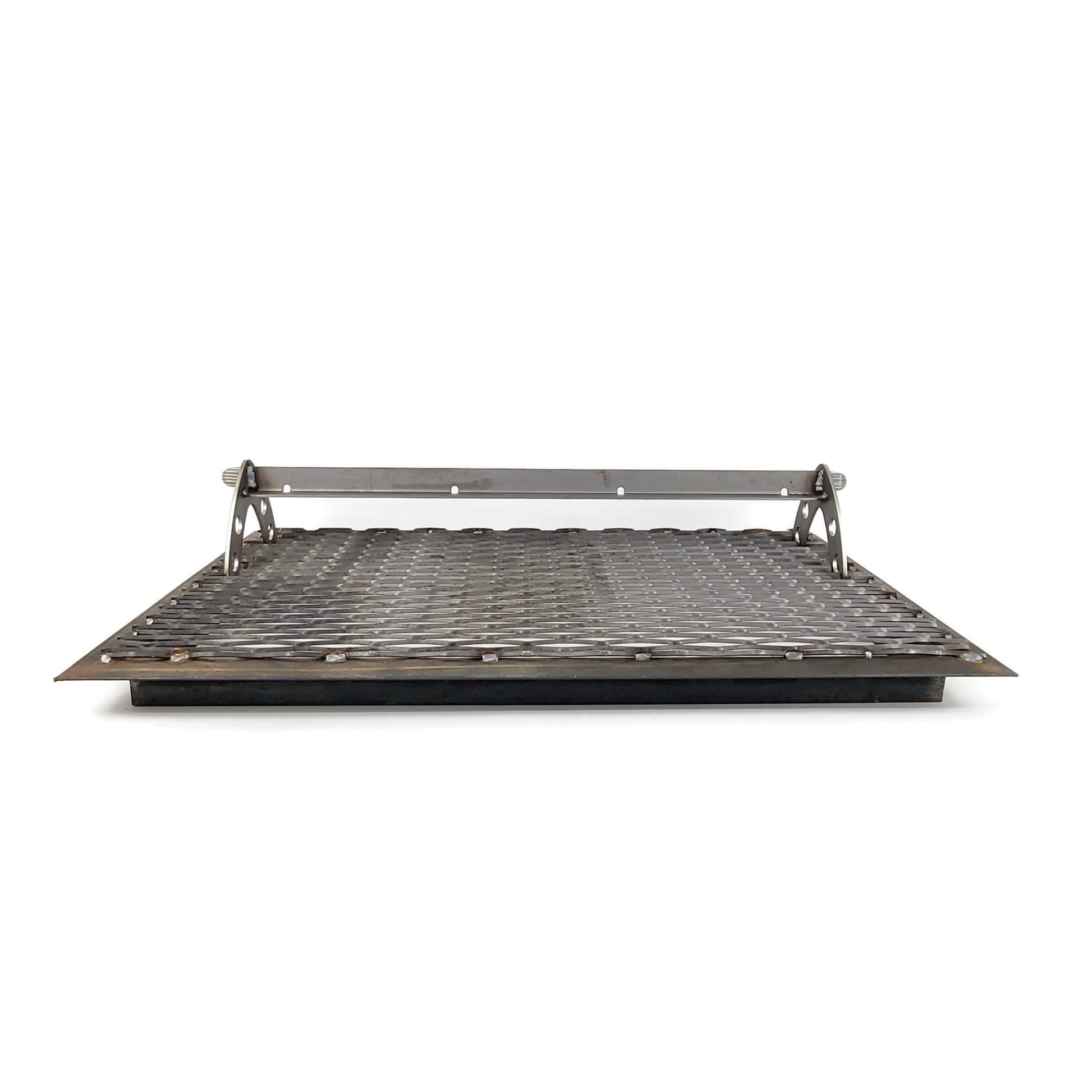 Steel boot scraper with lower grate