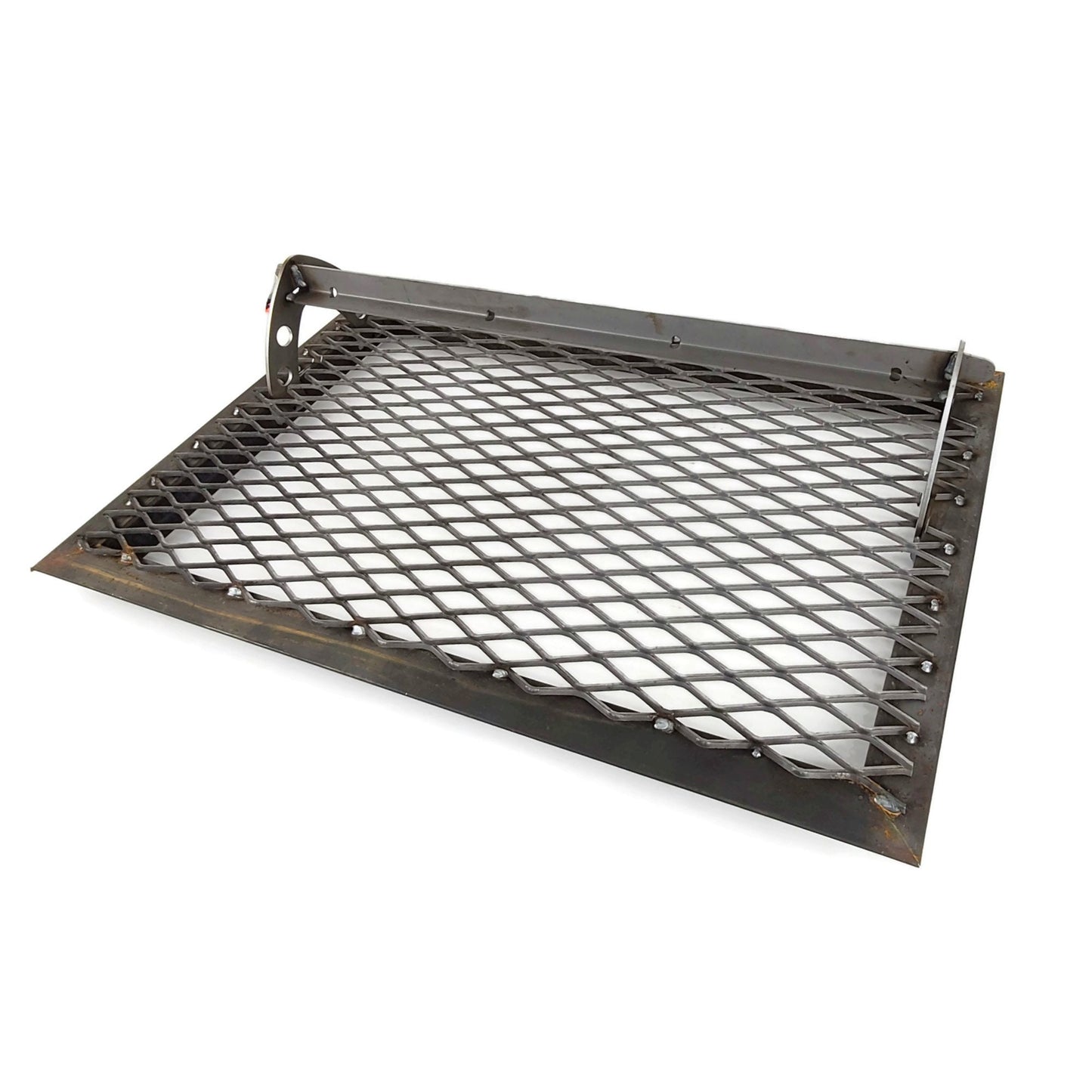 Steel boot scraper with lower grate