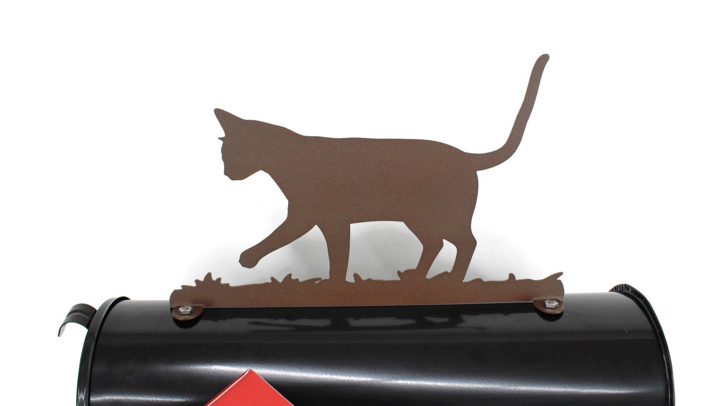 Kitty Cat Metal Mailbox Topper 8.5 Inches Tall - Does Not Include a Mailbox