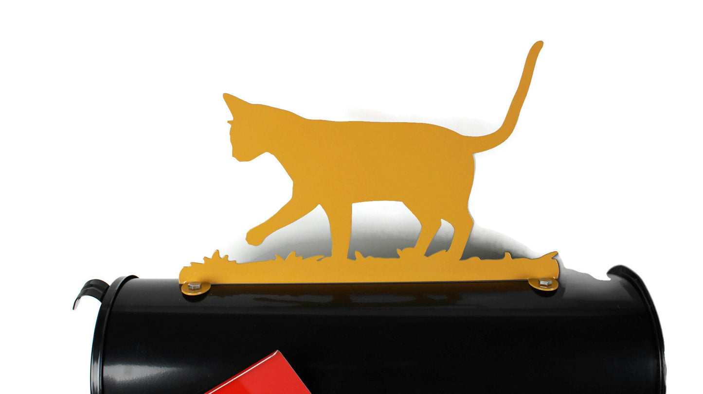 Kitty Cat Metal Mailbox Topper 8.5 Inches Tall - Does Not Include a Mailbox