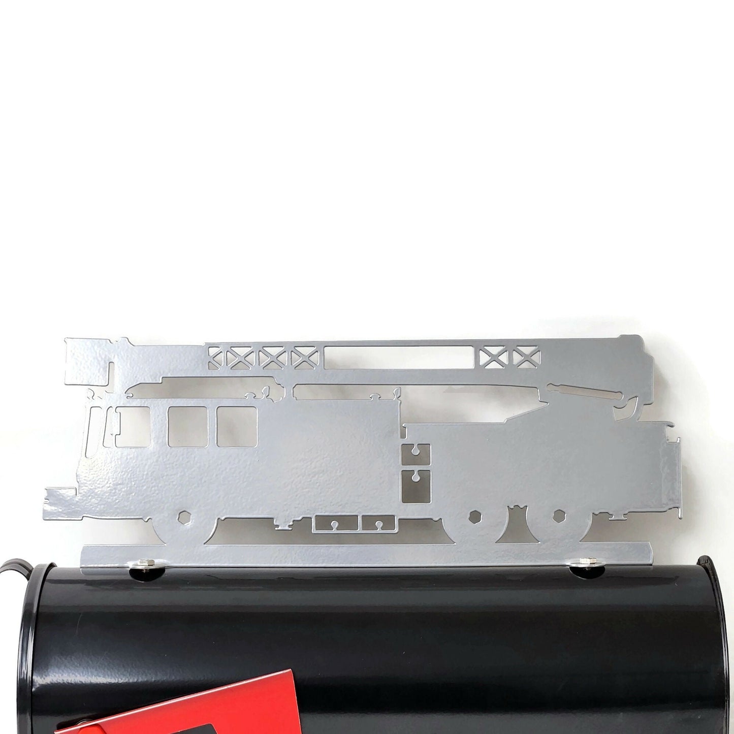Fire Department Engine Truck Metal Mailbox Topper 6.5 Inches Tall - Does Not Include a Mailbox