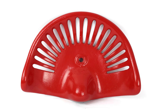 Red antique tractor seat