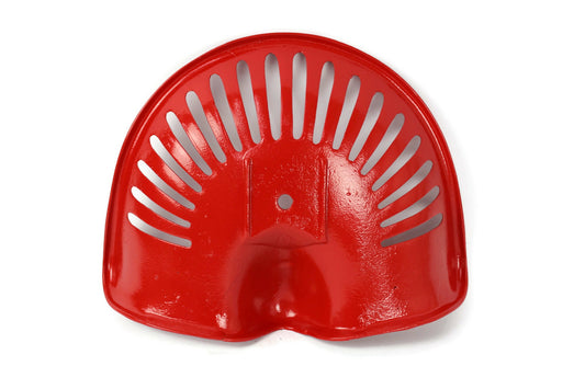 Red antique tractor seat