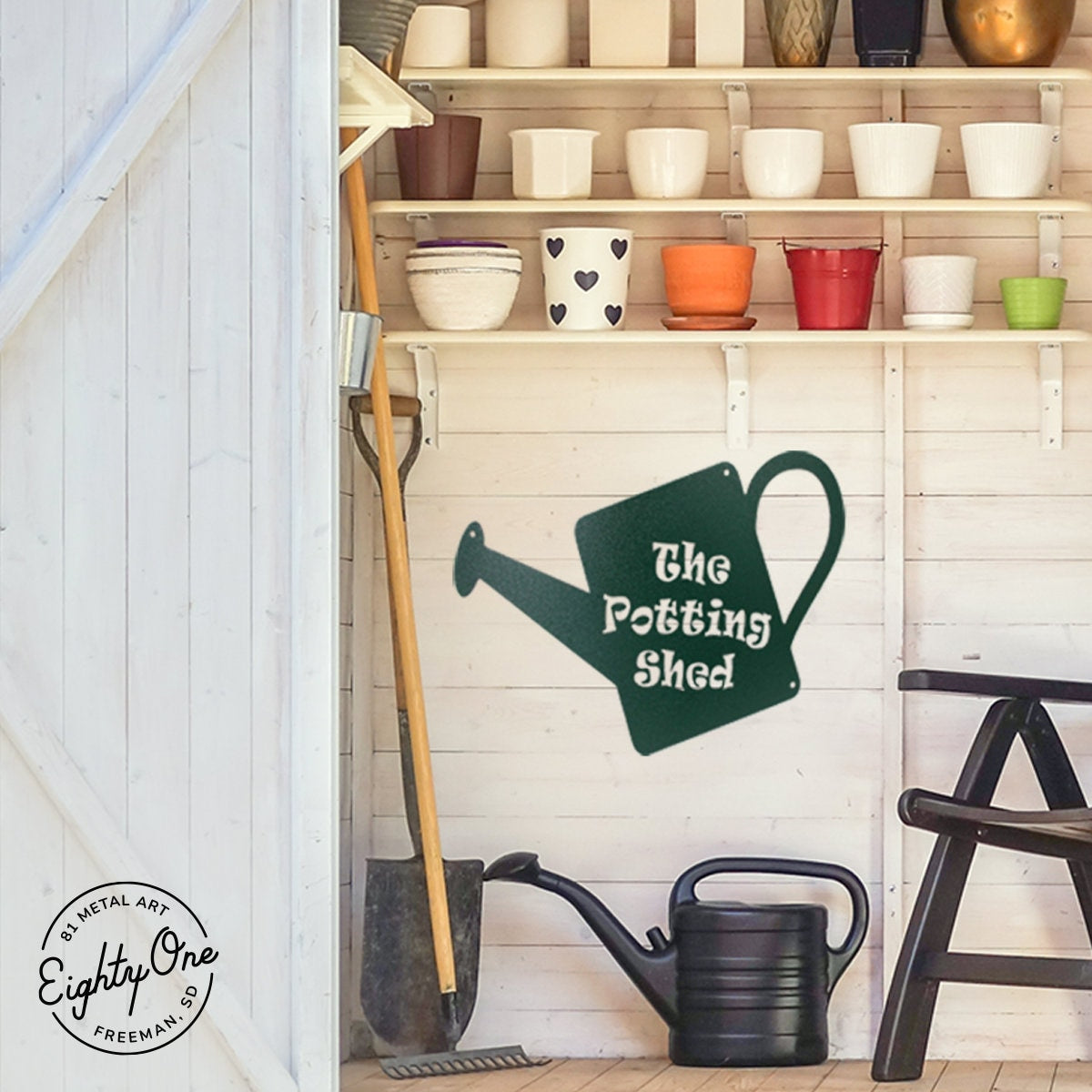 The Potting Shed Metal Sign 11.25 Inches Tall