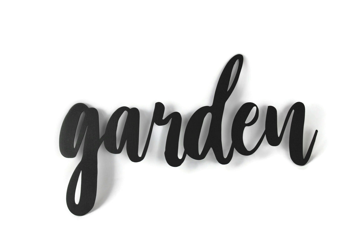 garden Metal Script Word Sign 13 to 17 Inches Wide