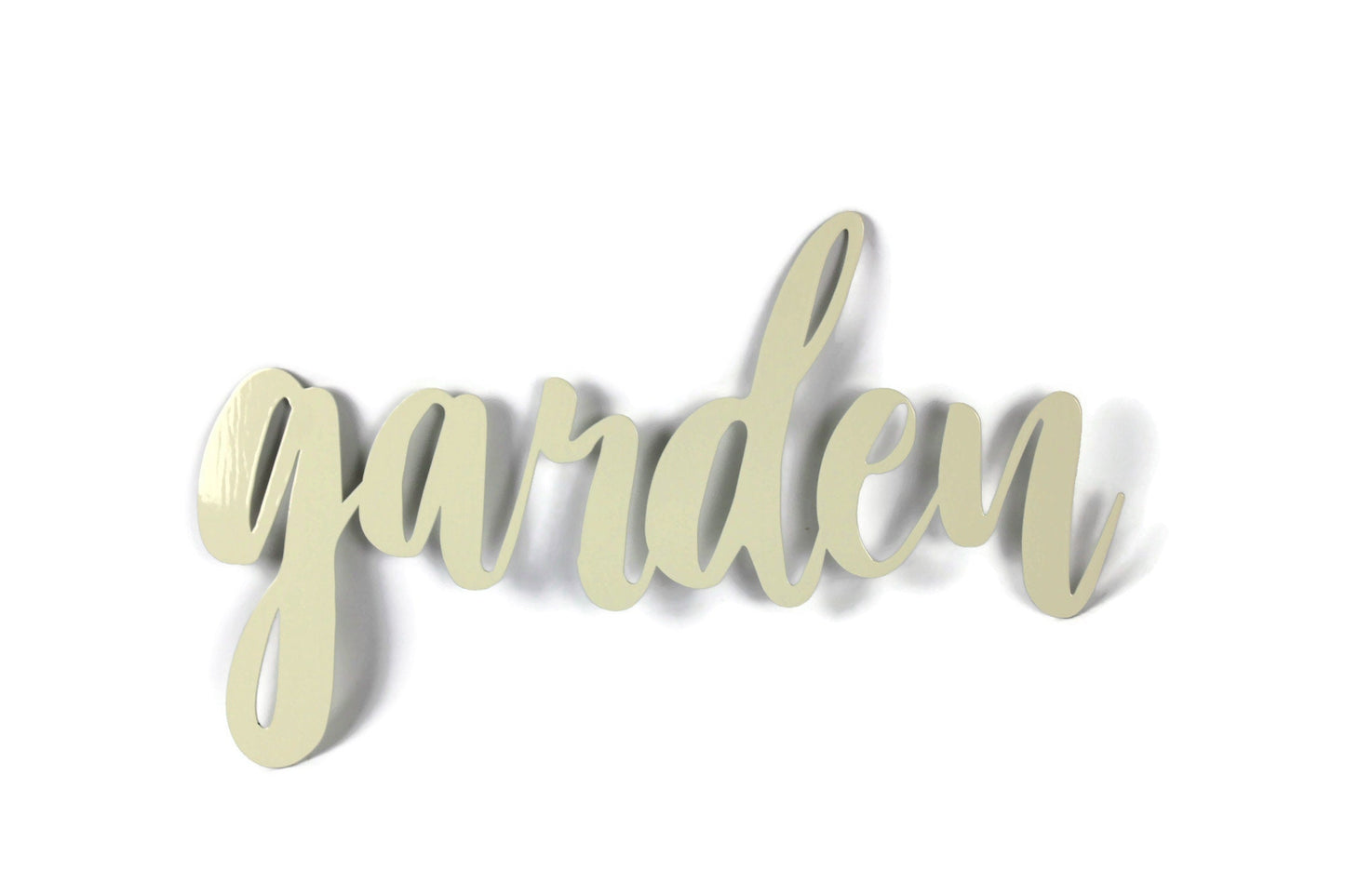 garden Metal Script Word Sign 13 to 17 Inches Wide