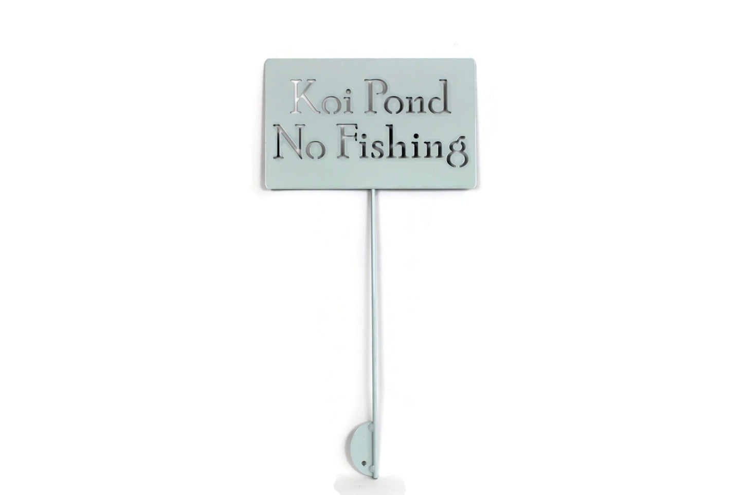 Koi Pond No Fishing Metal Marker Stake 20 to 48 Inches Tall