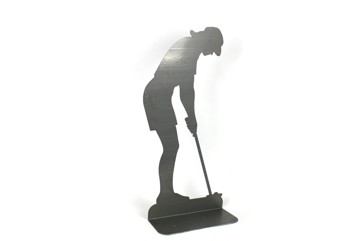 Metal Lady Golfer Yard Stake or Stand 9.5 to 34 Inches Tall