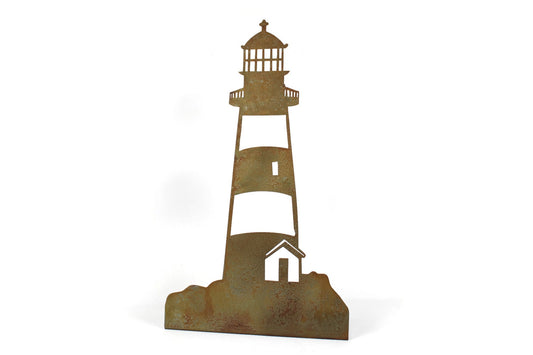 Metal Lighthouse Yard Stake Stand 34 Inches Tall