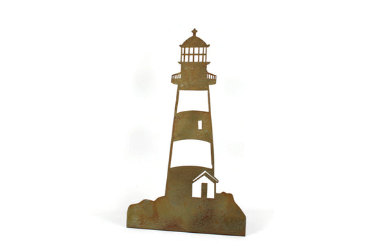 Metal Lighthouse Yard Stake Stand 34 Inches Tall