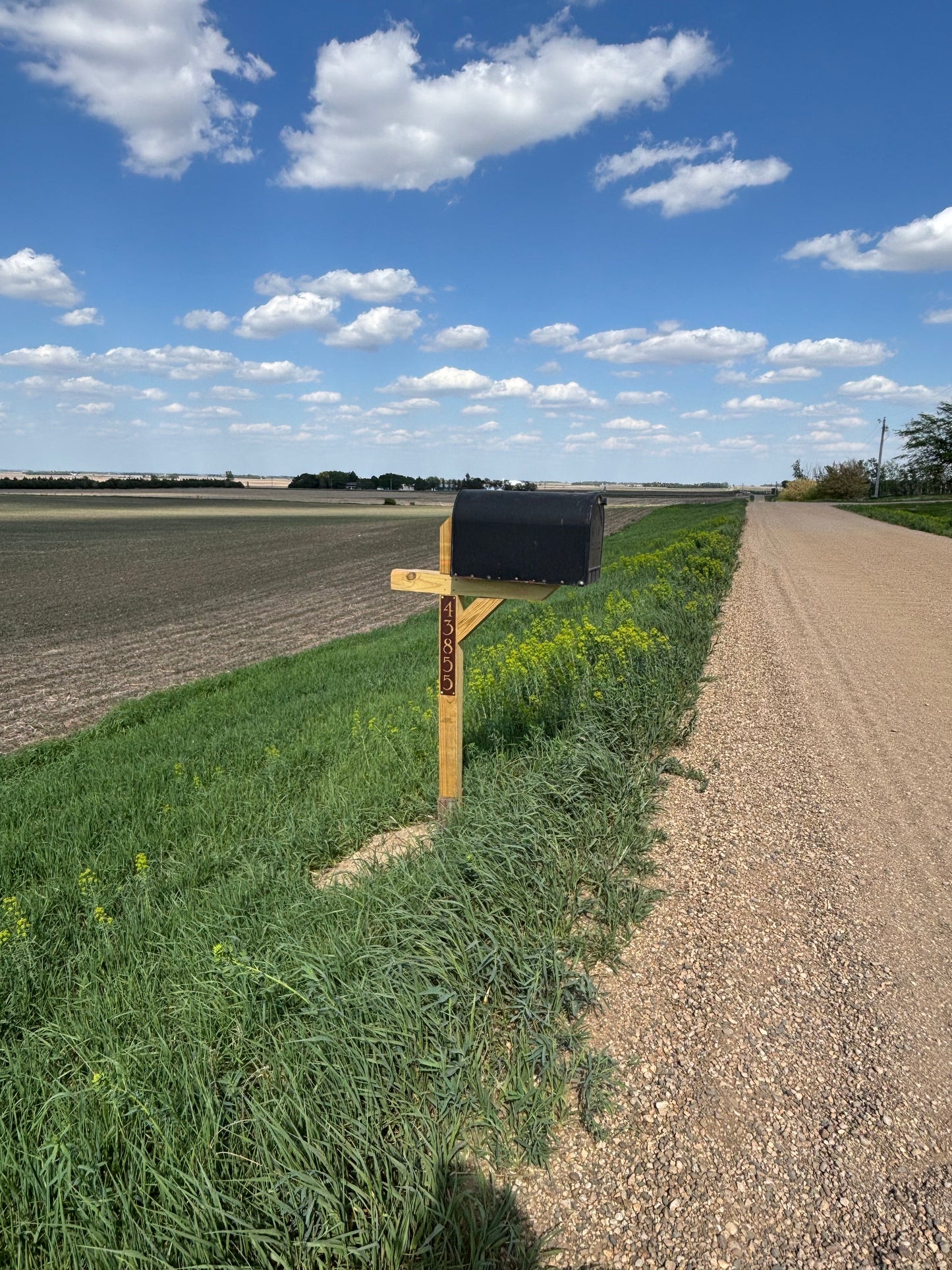 Vertical Mailbox Post Address or Name Metal Sign 18 Inches Tall