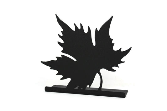 Autumn Maple Leaf Tabletop Metal Home Décor 7.75 Inches Wide