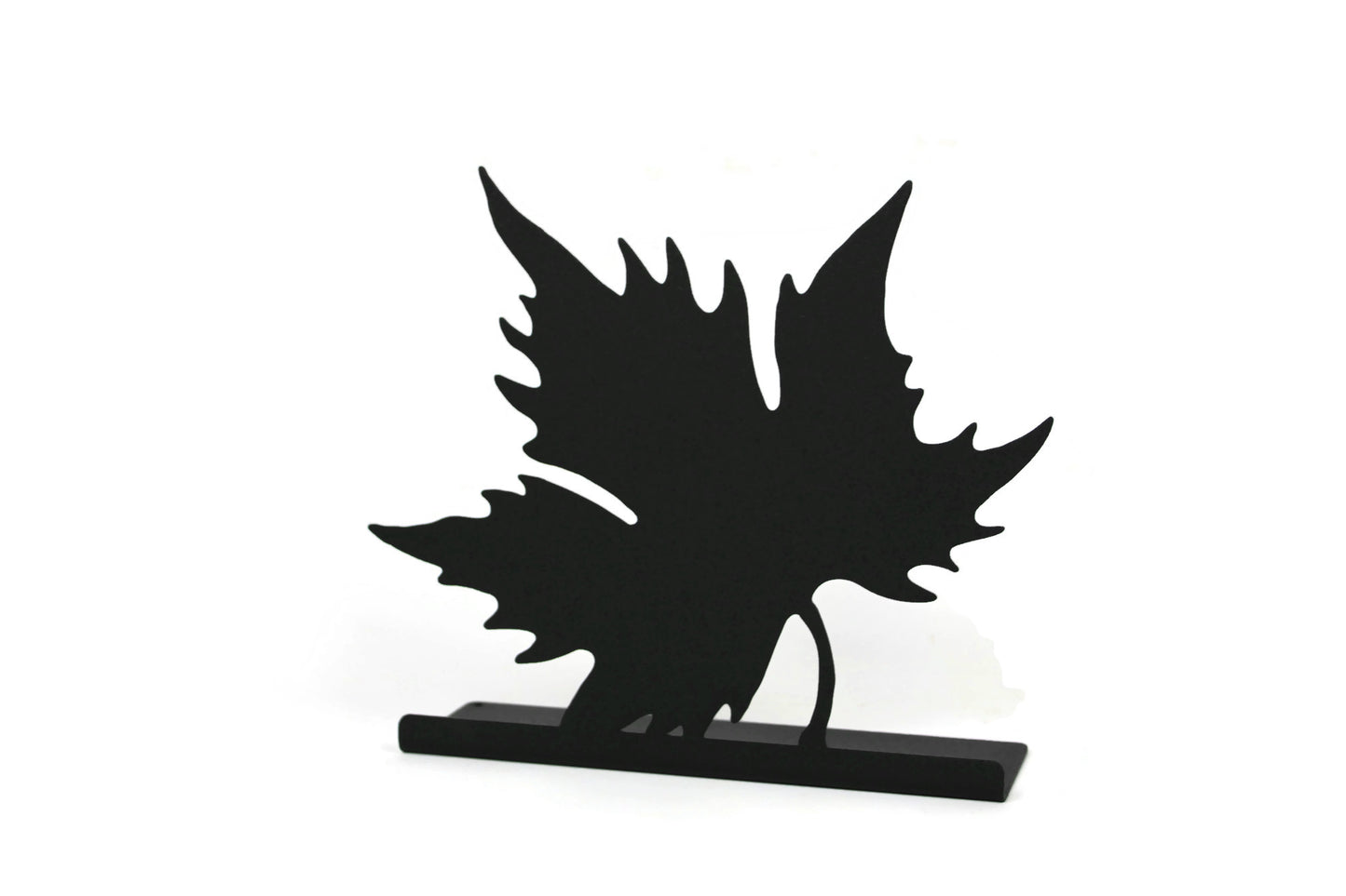 Autumn Maple Leaf Tabletop Metal Home Décor 7.75 Inches Wide
