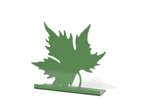 Autumn Maple Leaf Tabletop Metal Home Décor 7.75 Inches Wide