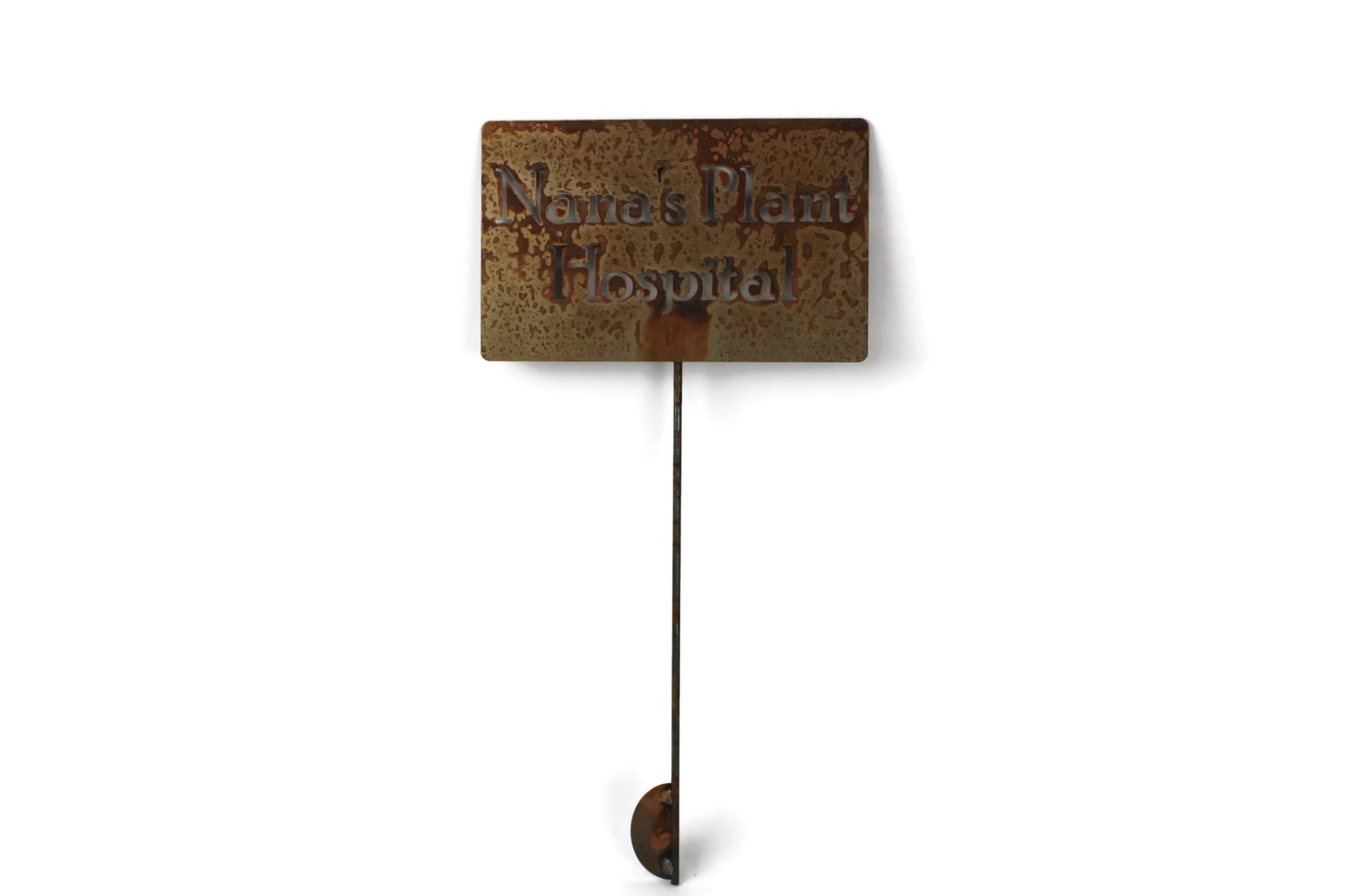 Nana's Plant Hospital rusted garden stake